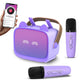 Mini Karaoke Machine - Portable MP3 Player with 2 Wireless Mics Toys & Gifts Purple