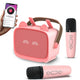 Mini Karaoke Machine - Portable MP3 Player with 2 Wireless Mics Toys & Gifts Pink