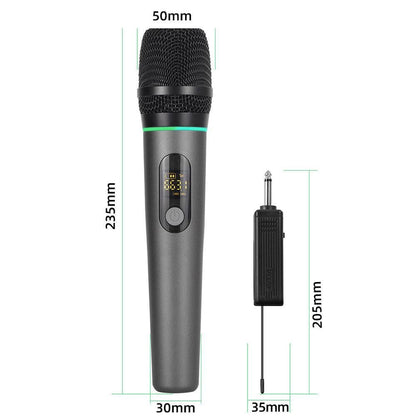 Dual Wireless Rechargeable Microphone Set with Display for Karaoke Weddings DJs Speech & Classroom Use