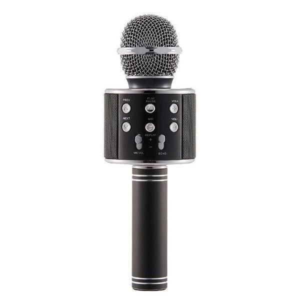 Handheld Wireless Bluetooth Microphone with Speaker for IOS Android Phone Computer 1800mAh Battery Black