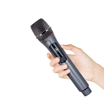 Plug and Play Wireless Microphone Rechargeable Karaoke Mic for Singing Speeches Events Gold