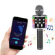 Portable Bluetooth Wireless Karaoke Microphone with LED Lights Black