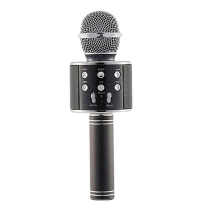 Portable Bluetooth Wireless Karaoke Microphone with LED Lights Black