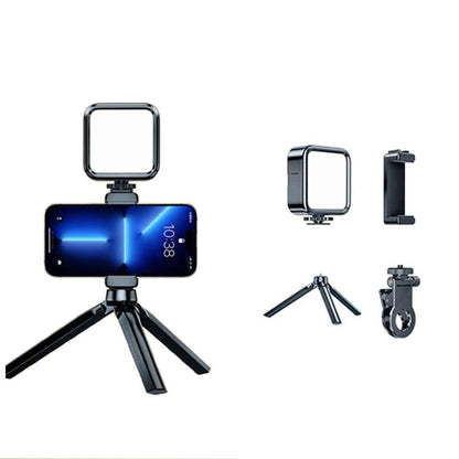 Mini RGB Video Light Kit Adjustable Fill Light for Vlog & Live Stream