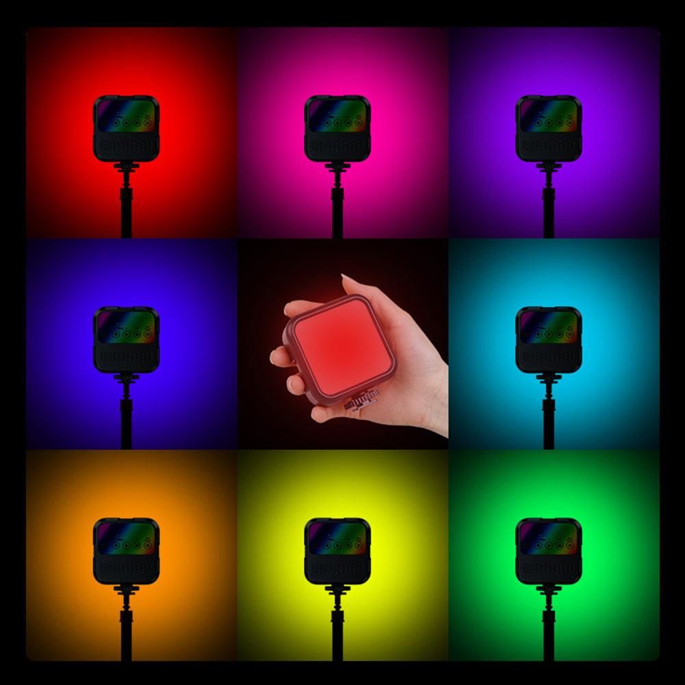 Mini RGB Video Light Kit Adjustable Fill Light for Vlog & Live Stream