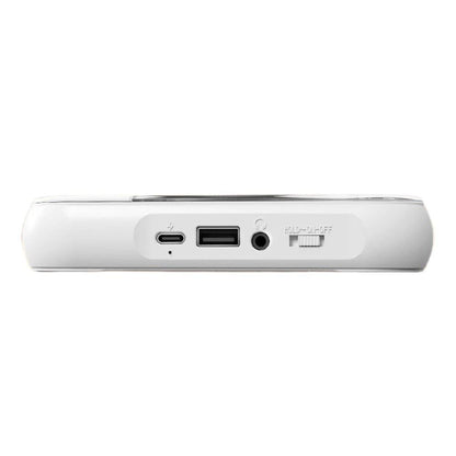 Portable Bluetooth CD Player Supports USB /Wired Playback Rechargeable Walkman White