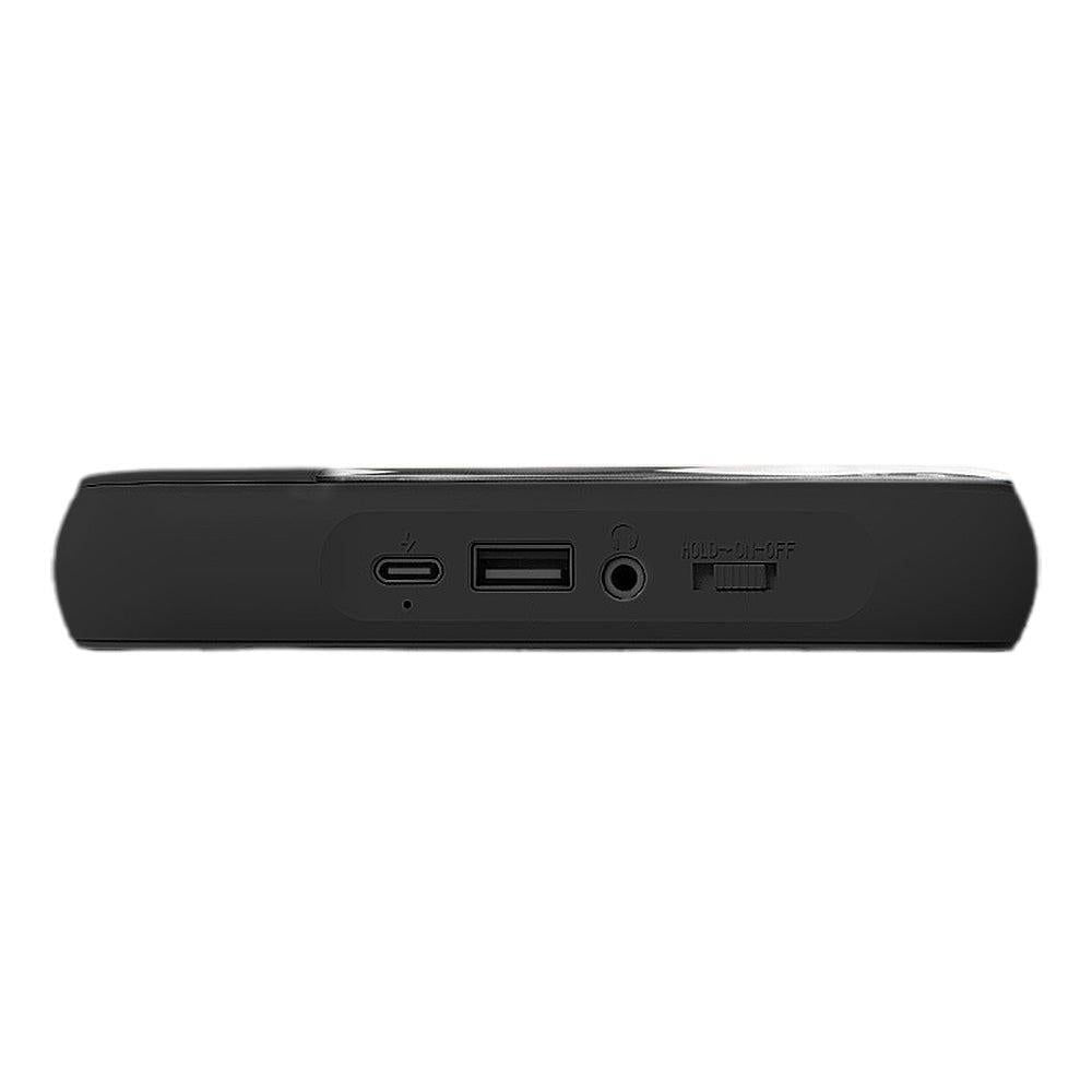 Portable Bluetooth CD Player Supports USB /Wired Playback Rechargeable Walkman Black