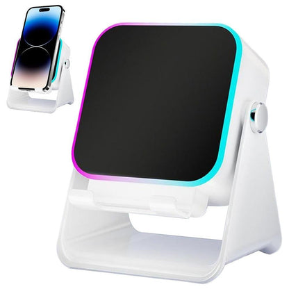 Bluetooth Speaker Phone Stand with Rotating Holder and Induction Playback Black