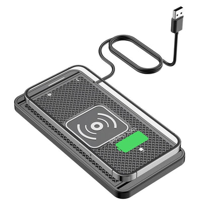 Universal Car Wireless Fast Charger Mat Non-Slip Charging Pad for Devices with Wireless Charging Function USB Style