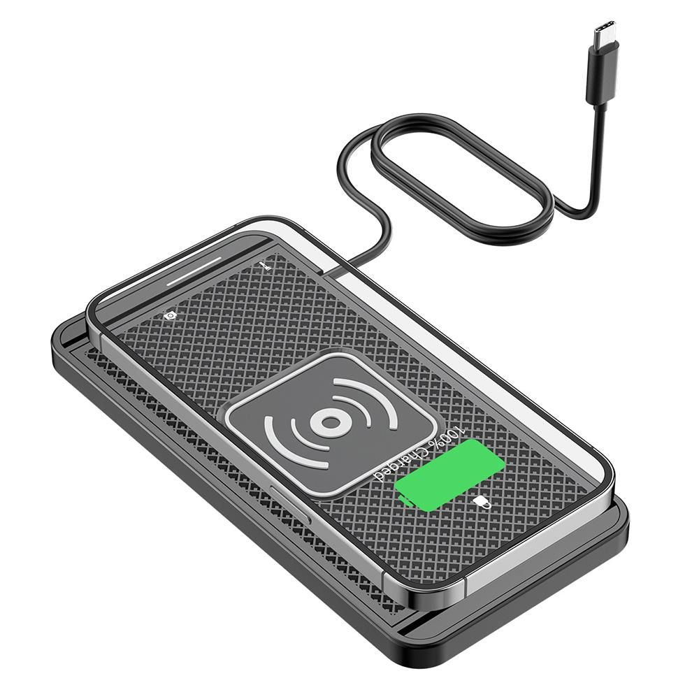 Universal Car Wireless Fast Charger Mat Non-Slip Charging Pad for Devices with Wireless Charging Function USB Style