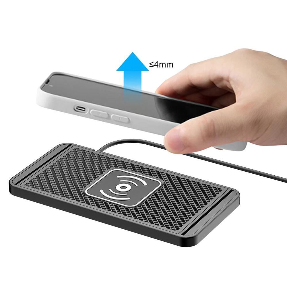Universal Car Wireless Fast Charger Mat Non-Slip Charging Pad for Devices with Wireless Charging Function Type-C Style