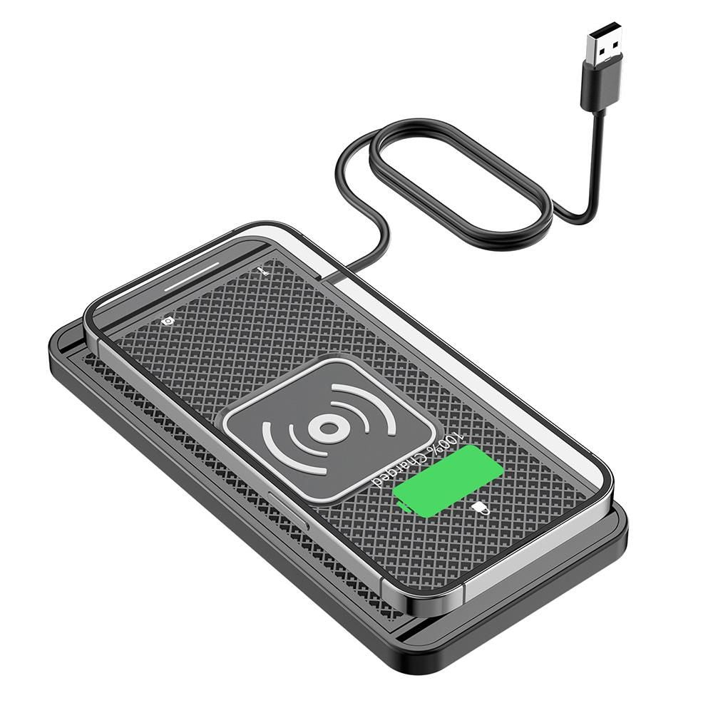 Universal Car Wireless Fast Charger Mat Non-Slip Charging Pad for Devices with Wireless Charging Function Type-C Style