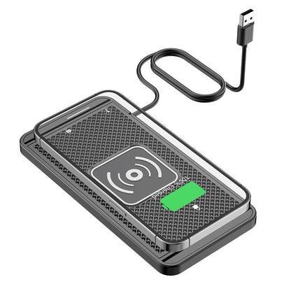 Universal Car Wireless Fast Charger Mat Non-Slip Charging Pad for Devices with Wireless Charging Function Type-C Style