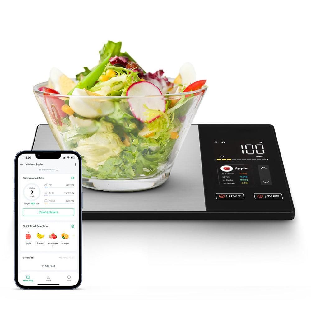 Smart Food Kitchen Scale with Nutritional Calculator for Calorie & Macro Tracking