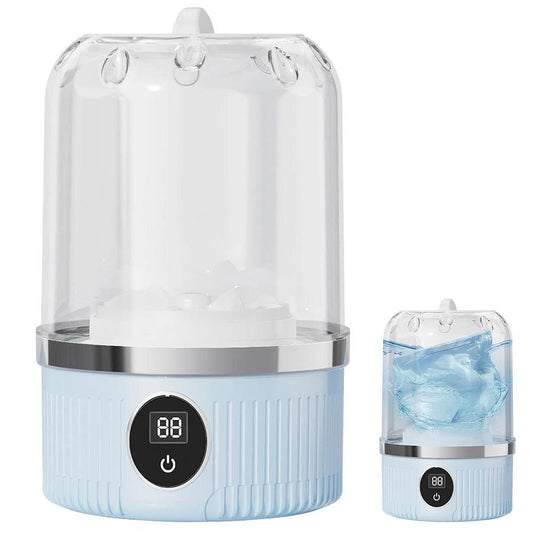 Mini Portable Washing Machine Rechargeable Small Clothes Washer for Travel Use Blue