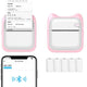 Pocket Bluetooth Thermal Printer Wireless Mobile Inkless Printer for Home Office Pink