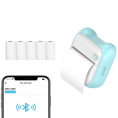 Pocket Bluetooth Thermal Printer Wireless Mobile Inkless Printer for Home Office Pink