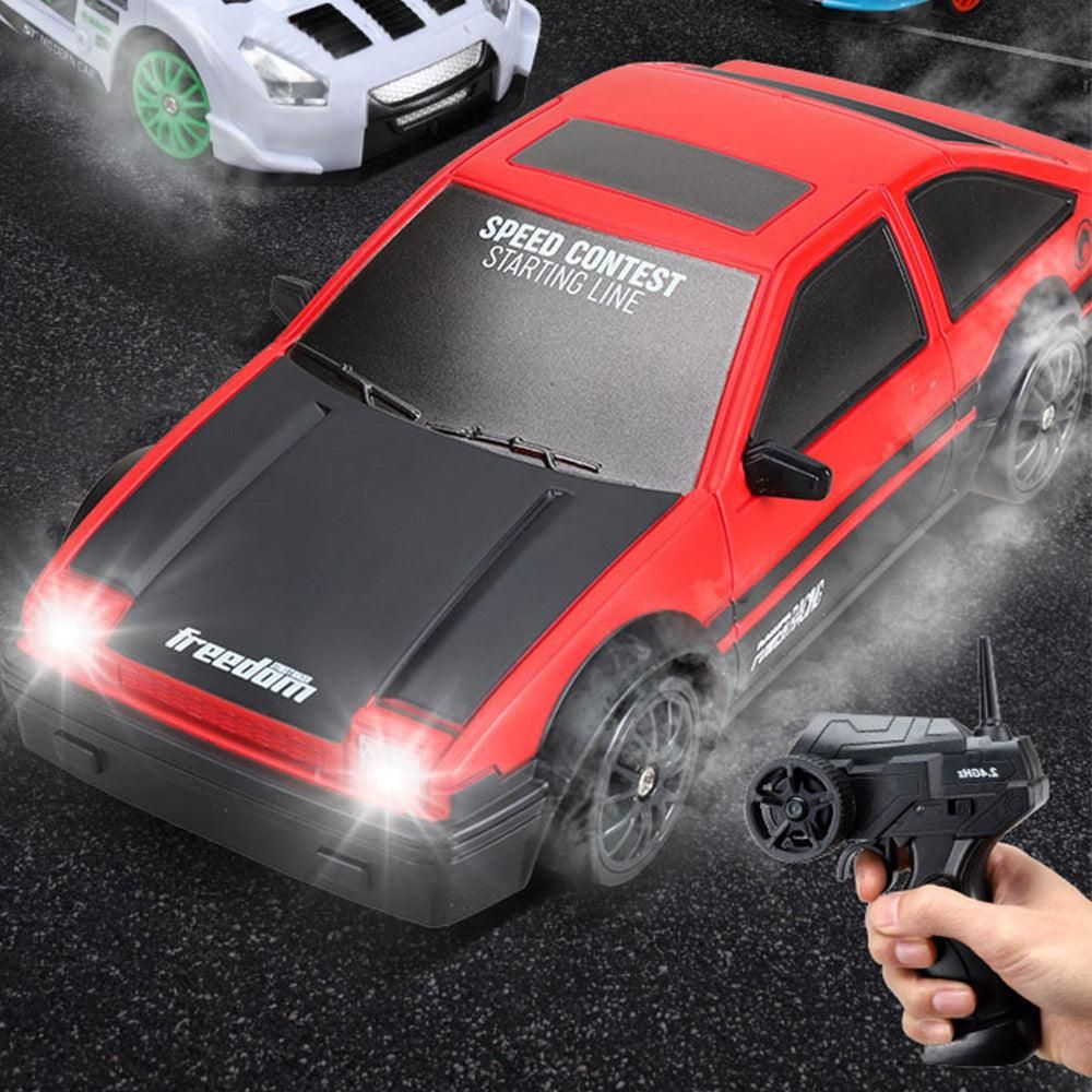 1/24 2.4GHz RC Drift Car 4WD High Speed Remote Control Racing Vehicle Red for 3 year old+