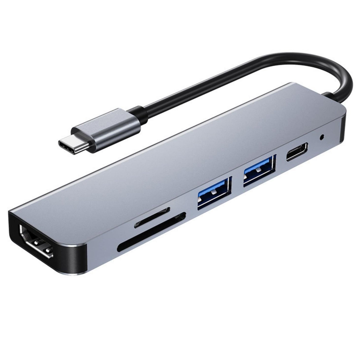 Type c hub 6 in 1 USB docking station HDMI 4K PD USB 3.0 port TF/SD card For MacBook Pro Air/Chromebook/Surface/HP/Dell XPS//Laptop/Galaxy