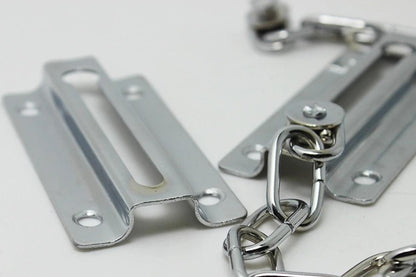 2Pcs Door Security Chain Lock Door Chain Lock with 12 Screws for Wood Door-Silver