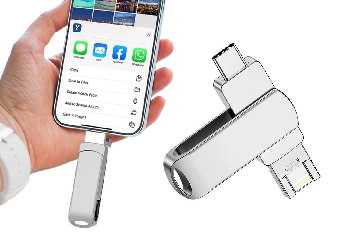 4 in 1 USB Flash Drive Photo Stick USB 3.0 Memory Stick Storage for Photos Backup -Rotating USB Flash Drive 8GB