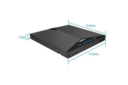 External CD/DVD Drive USB 3.0 Ultra-Slim Portable Burner Writer Compatible with Mac Os Windows 11 10 7