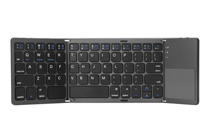 Foldable Bluetooth Keyboard with Touchpad Full-Size Travel Keyboards for Windows iOS Android-USB-B Interface