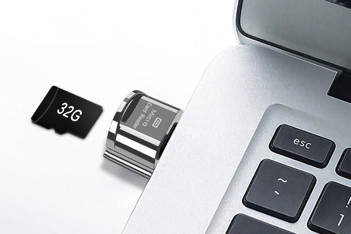 SD Card Reader for iPhone ipad Android Mac Camera Micro SD Card Reader -USB Port