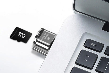 SD Card Reader for iPhone ipad Android Mac Camera Micro SD Card Reader -USB Port