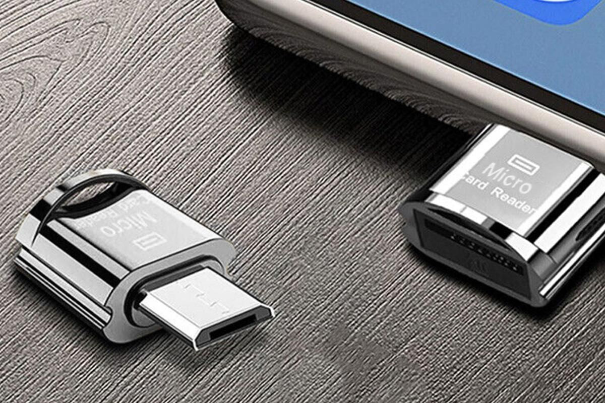 SD Card Reader for iPhone ipad Android Mac Camera Micro SD Card Reader -USB Port