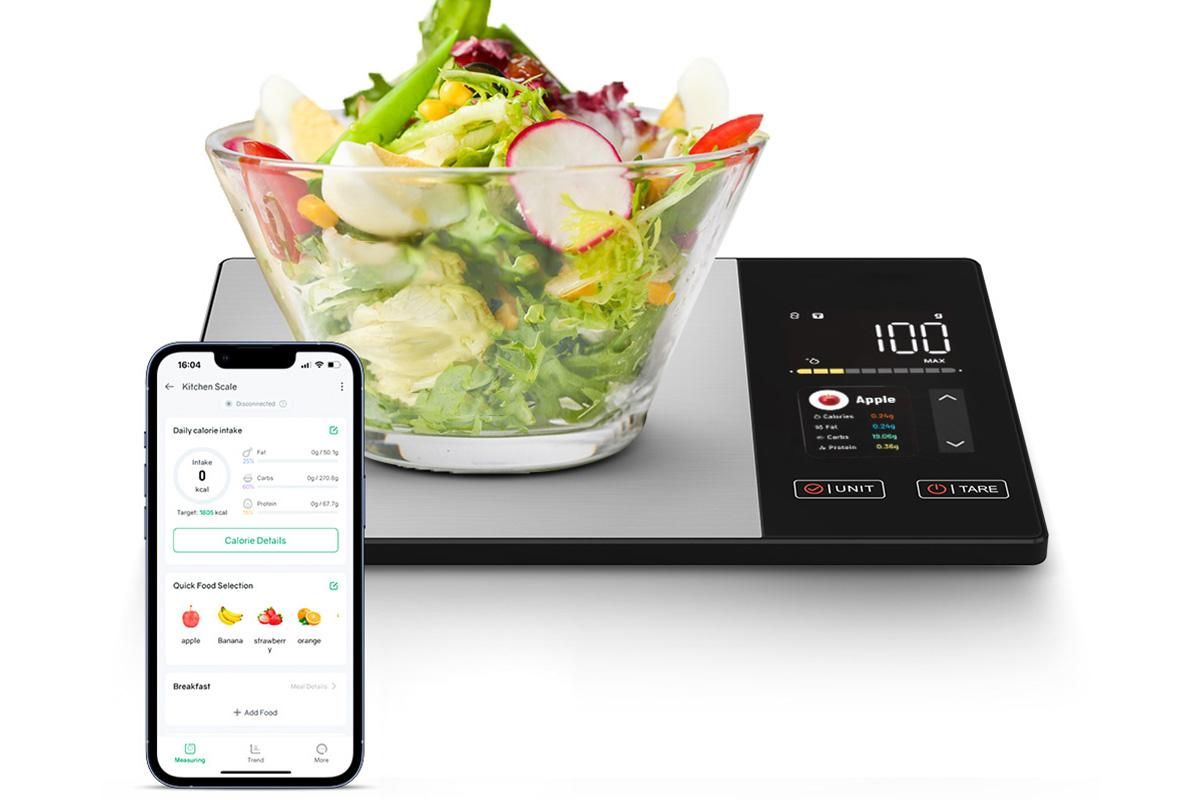 Kitchen Scale with Bluetooth App Nutrition Tracker High Precision Food Scale