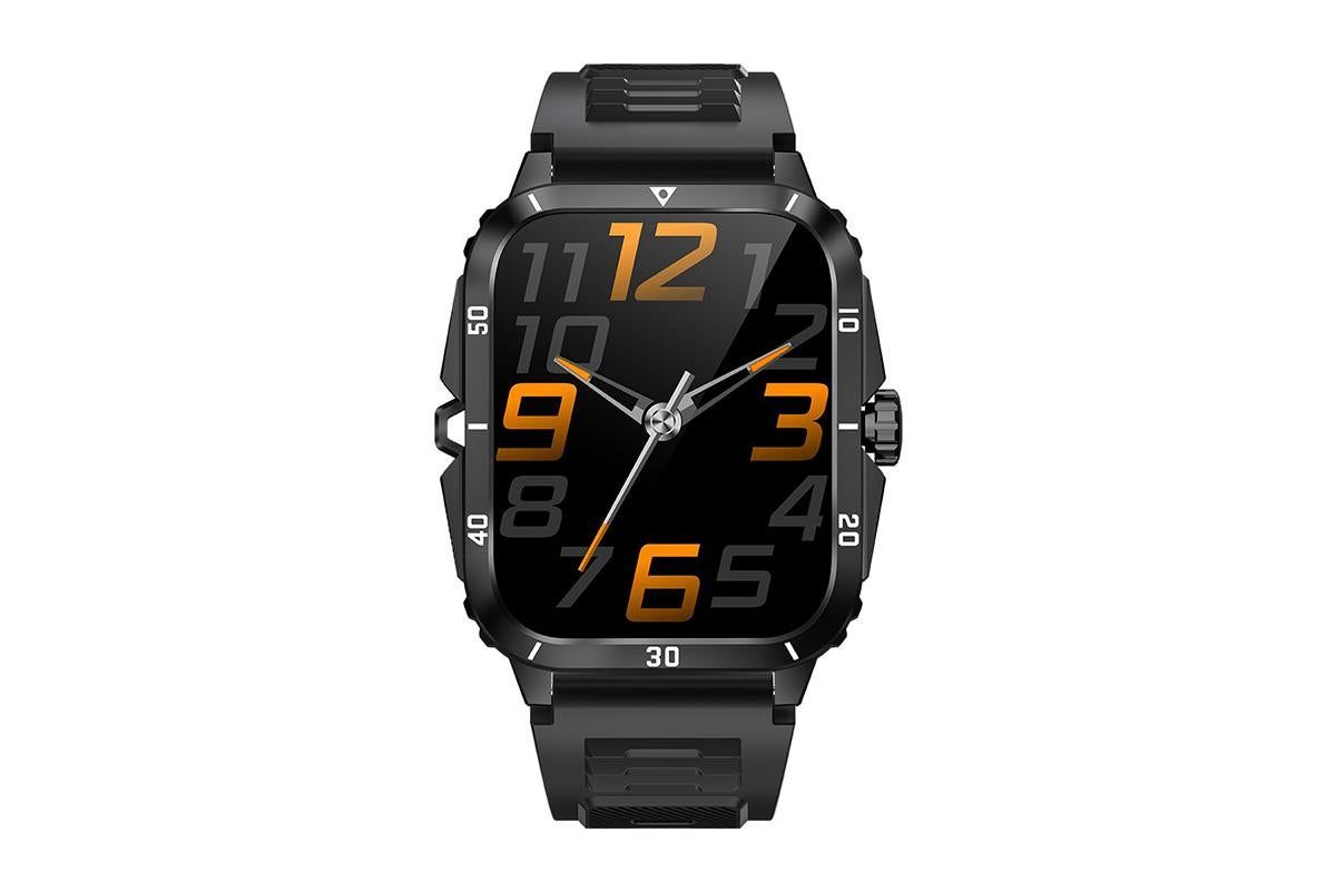 Waterproof Smartwatch for Men Android iOS Phones Smart Watch Fitness Tracker 1.96 Inch Heart Rate Sport Pedometer Sleep Digital Step Activity Monitor-Black Silver