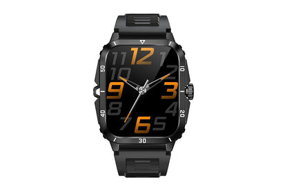 Waterproof Smartwatch for Men Android iOS Phones Smart Watch Fitness Tracker 1.96 Inch Heart Rate Sport Pedometer Sleep Digital Step Activity Monitor-Black Silver