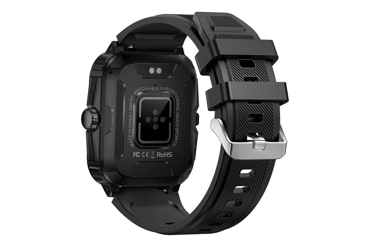 Waterproof Smartwatch for Men Android iOS Phones Smart Watch Fitness Tracker 1.96 Inch Heart Rate Sport Pedometer Sleep Digital Step Activity Monitor-Black Silver
