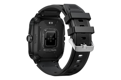 Waterproof Smartwatch for Men Android iOS Phones Smart Watch Fitness Tracker 1.96 Inch Heart Rate Sport Pedometer Sleep Digital Step Activity Monitor-Black Silver