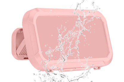 Waterproof Anti-Fog Rotating Shower Phone Holder for Bathroom-Light Pink