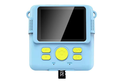 Instant Print Camera for Kids Zero Ink Print Photo Camera with 32G TF Card-Blue