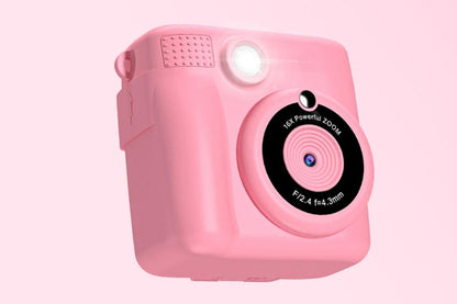 Instant Print Camera for Kids Zero Ink Print Photo Camera with 32G TF Card-Pink