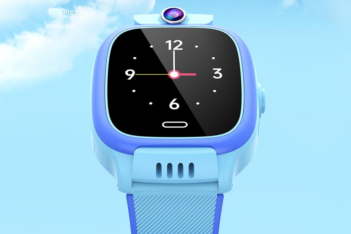4G Smart Phone Watch Dual Positioning Alarm Water-Resistant Smart watch-Blue