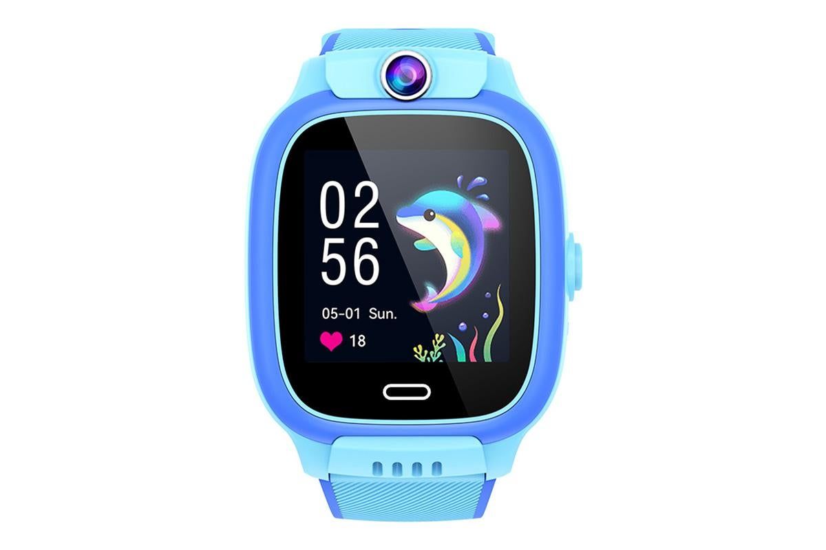 4G Smart Phone Watch Dual Positioning Alarm Water-Resistant Smart watch-Blue