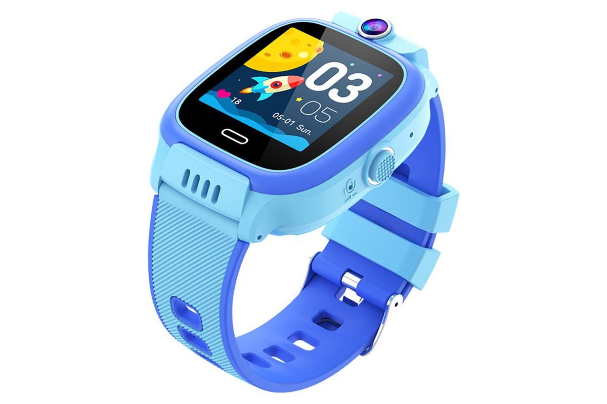 4G Smart Phone Watch Dual Positioning Alarm Water-Resistant Smart watch-Blue