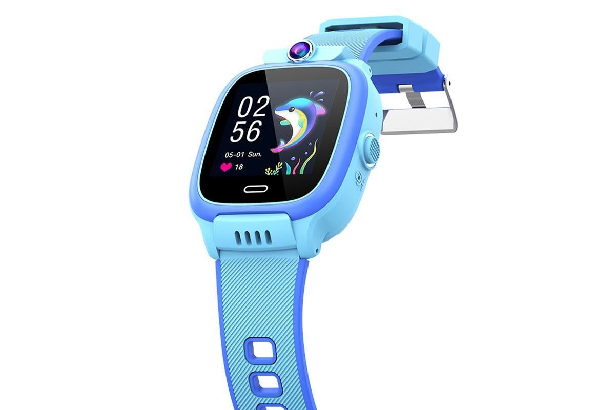 4G Smart Phone Watch Dual Positioning Alarm Water-Resistant Smart watch-Blue