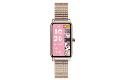 Smart Watch Women Fitness Tracker Sport Bracelet for Android iOS Phones-Gold