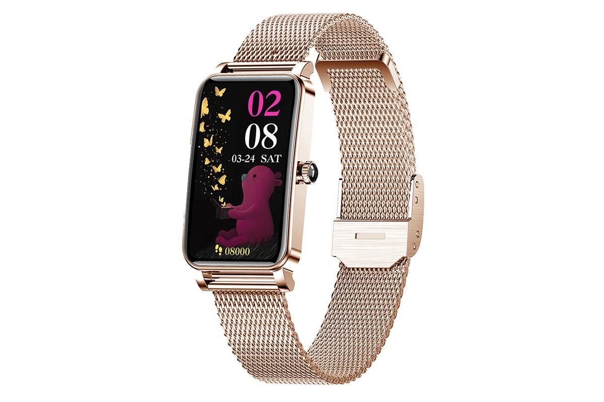 Smart Watch Women Fitness Tracker Sport Bracelet for Android iOS Phones-Gold