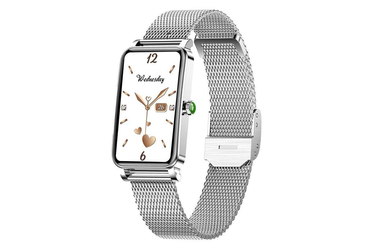 Smart Watch Women Fitness Tracker Sport Bracelet for Android iOS Phones-Silver