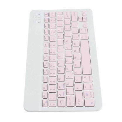 10 Inch Bluetooth Keyboard and Mouse Combo, Ultra Thin Quiet USB Charging DPI Adjustable(Pink)