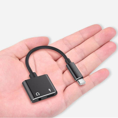 2-in-1 USB-C Charging 3.5mm Audio Adapter Converter For Type-C Android Smartphones(Pink)