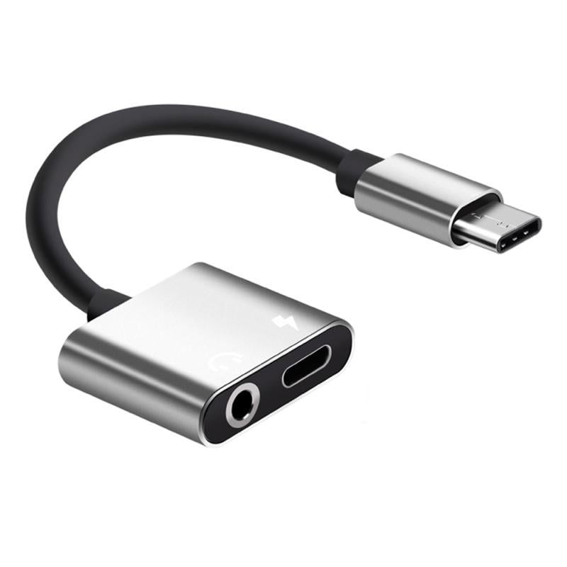2-in-1 USB-C Charging 3.5mm Audio Adapter Converter For Type-C Android Smartphones(Red)
