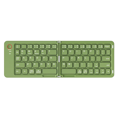 Foldable Bluetooth Keyboard B023 Dual Fold Portable Keyboard 3 Device Connection Green