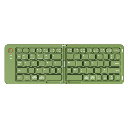 Foldable Bluetooth Keyboard B023 Dual Fold Portable Keyboard 3 Device Connection Green